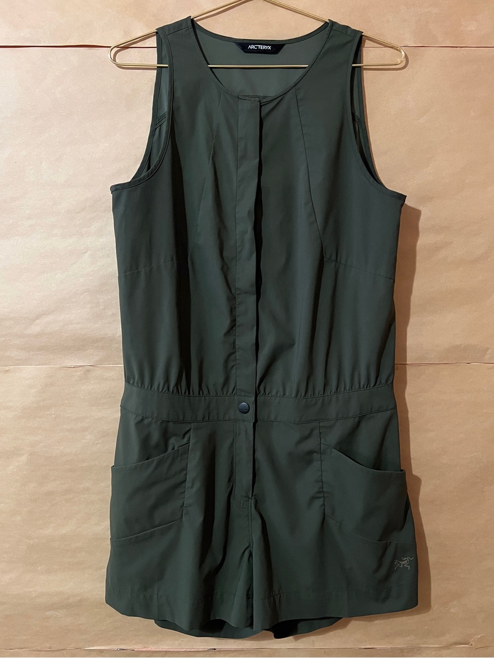 Arc'teryx | Kyla Romper Green Sleeveless Snap Button Playsuit One Piece Size 8
